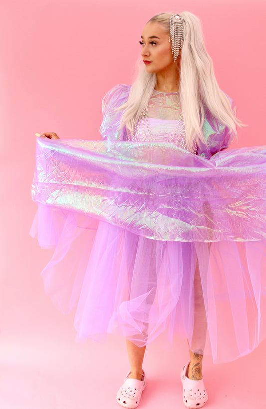 IRIDESCENT MIDI DRESS