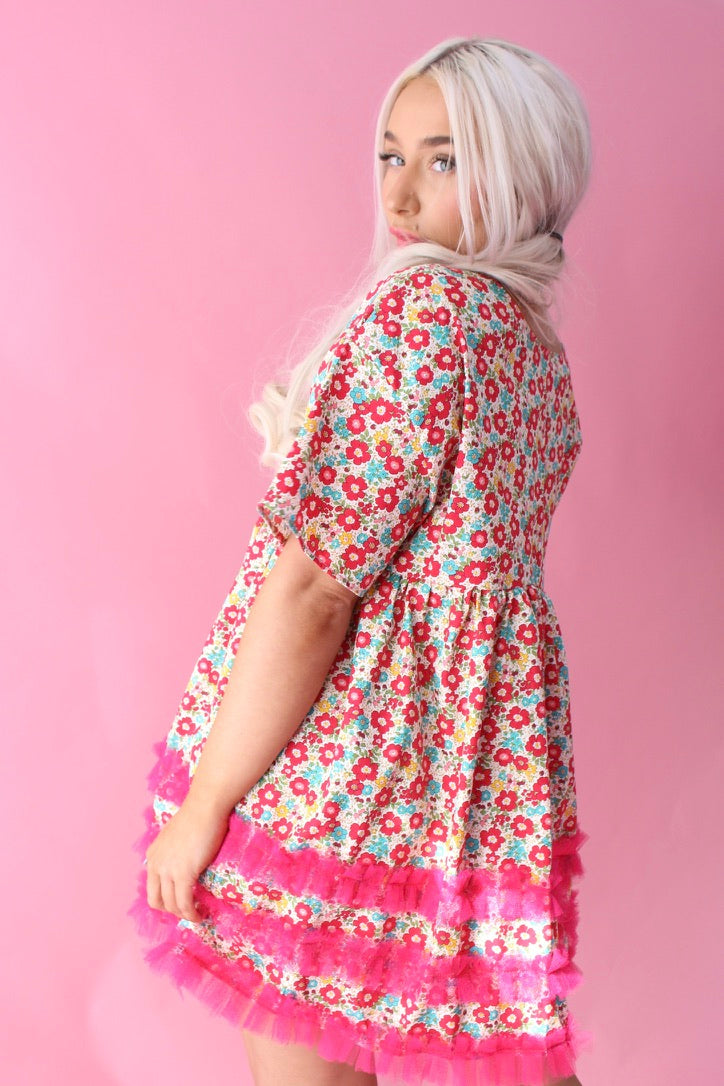 WINTER FLORAL COTTON DRESS