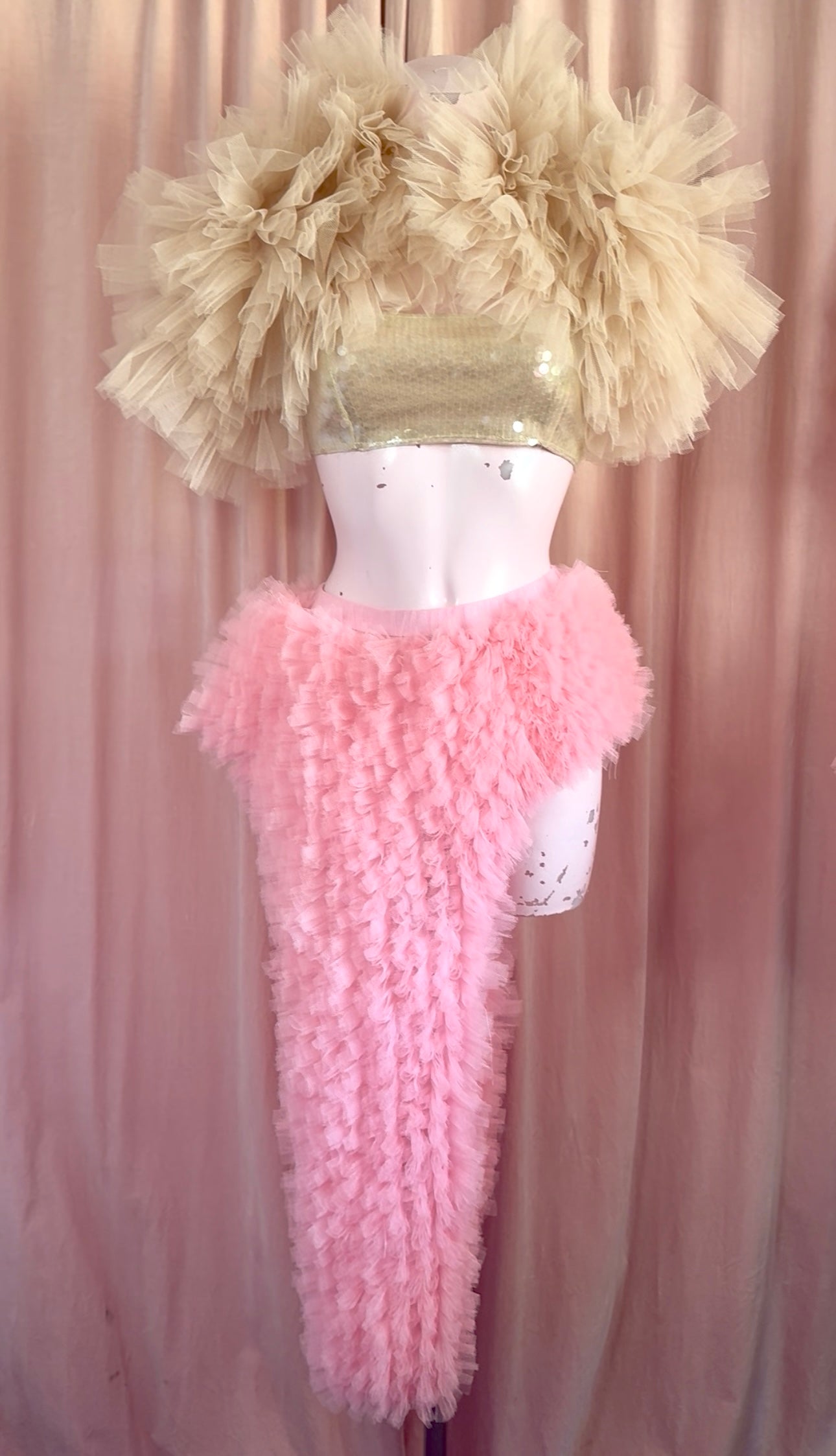 The Mini Ruffle Asymmetric Skirt