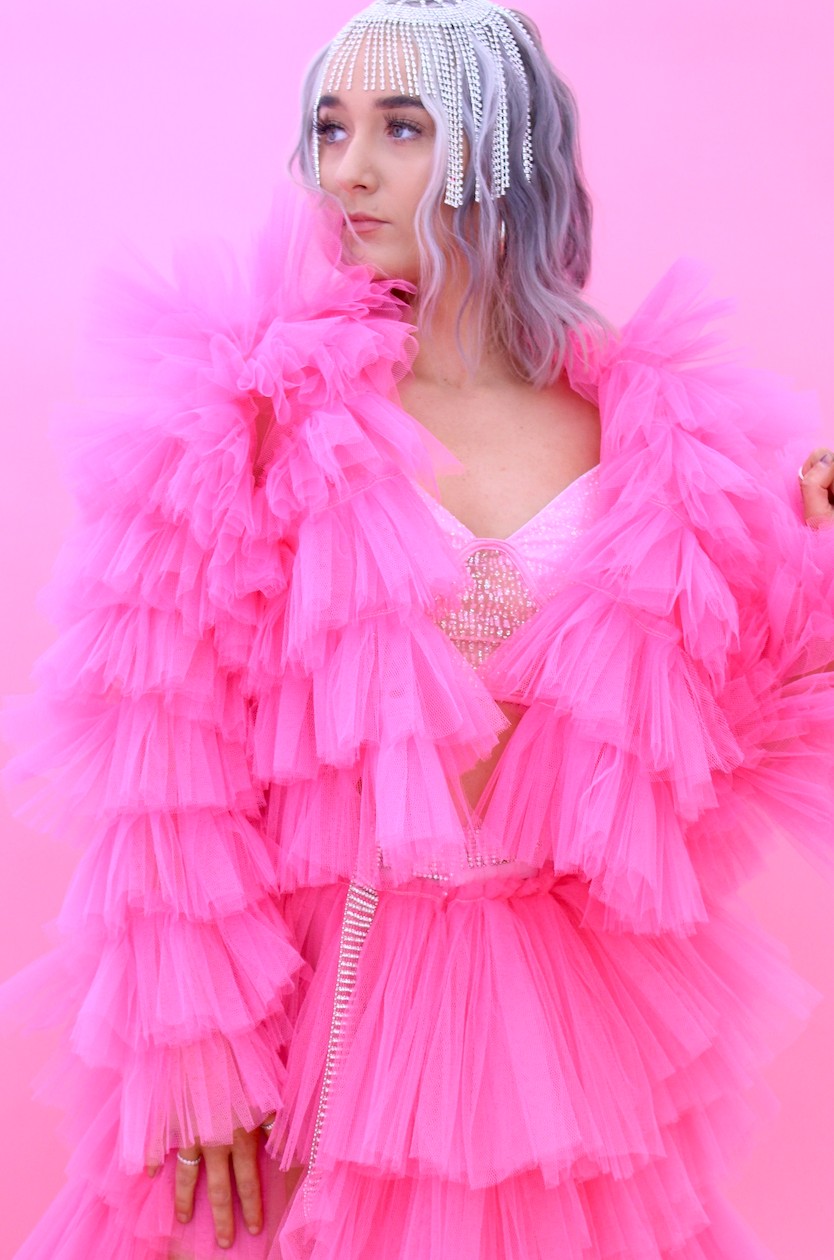 RUFFLE TULLE CROPPED JACKET – That's Sew Maisie